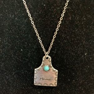 Mama Necklace Cow Tag